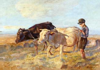 Ο μικρός ζευγάς / Βόδια στο αλώνι