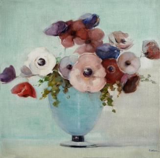 Vase with windflowers